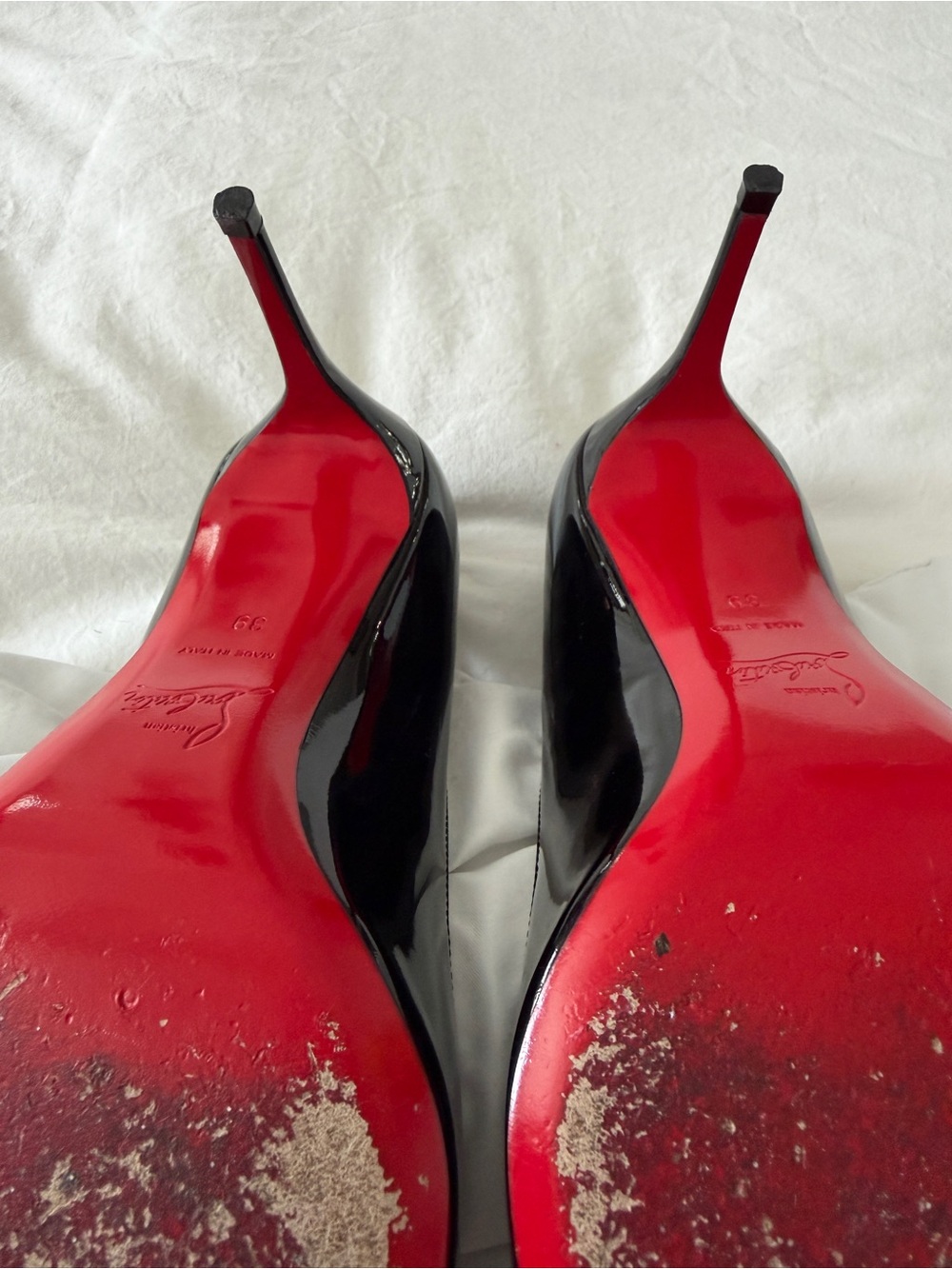 Christian Louboutin Kate Patent Pumps 85mm Heel Black Size 39 - Picture 11 of 15